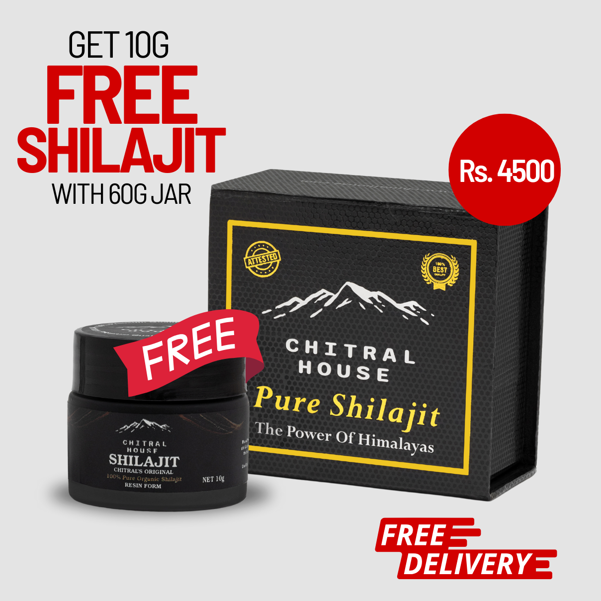 Special Offer – Buy 60g Shilajit & Get 10g Free! 🎁 - Image 1