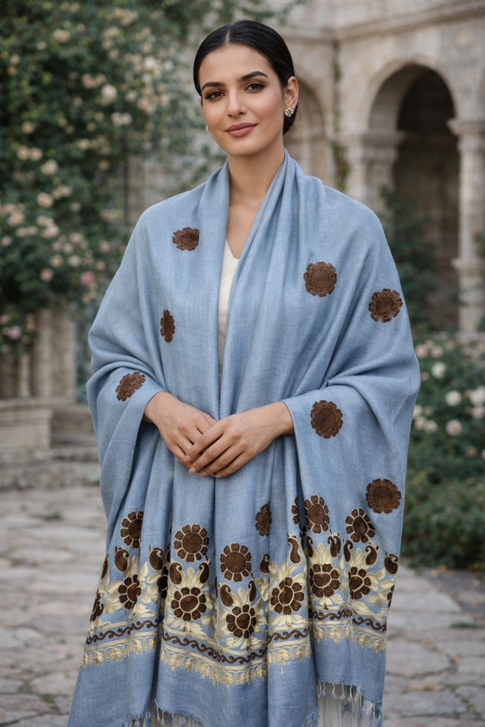 Premium Handwoven Shawl for women - Handmade Embroidery - Image 1