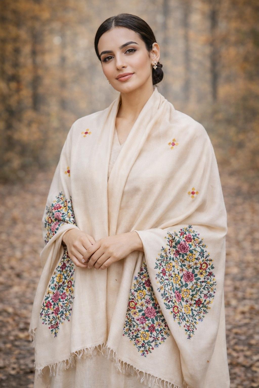 Premium Handwoven Shawl for women - Handmade Embroidery - Image 1