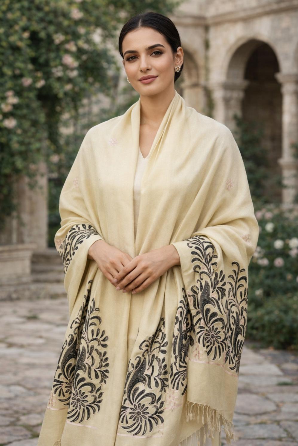 Premium Handwoven Shawl for women - Handmade Embroidery - Image 1