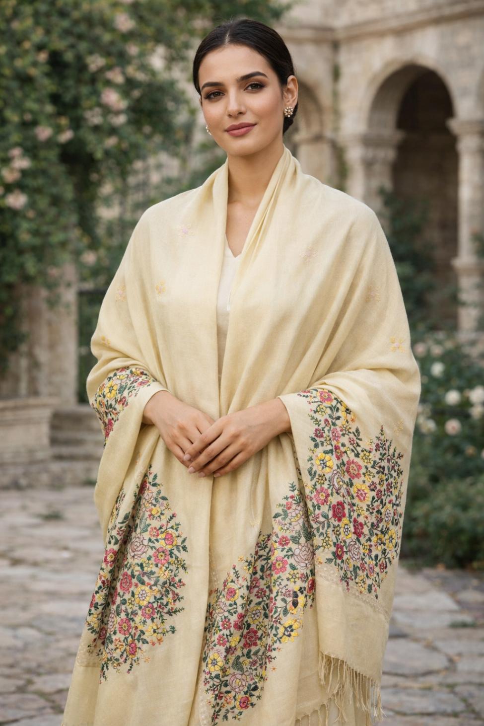 Premium Handwoven Shawl for women - Handmade Embroidery - Image 1