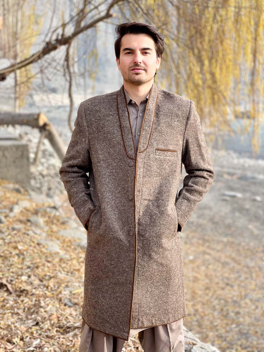Chitrali Woolen Long Coat for Men — Traditional Handwoven Long Coat from Chitral - Image 1