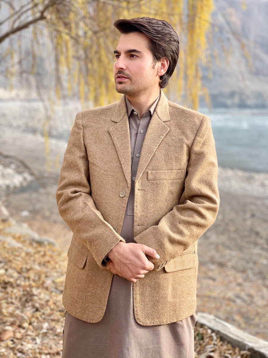Premium Woolen Blazer for Men - Handmade - Image 1