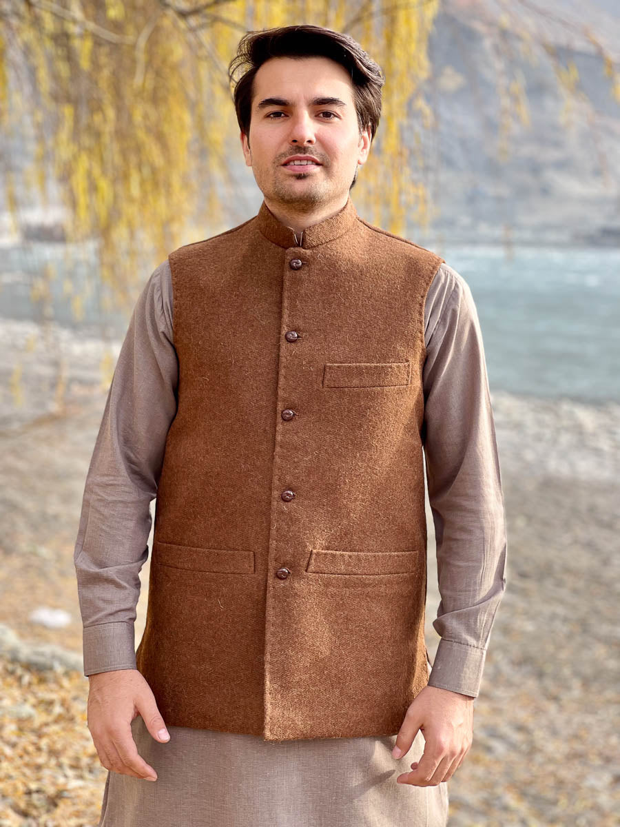 Premium Woolen Waistcoat for Men - Handmade - Image 1