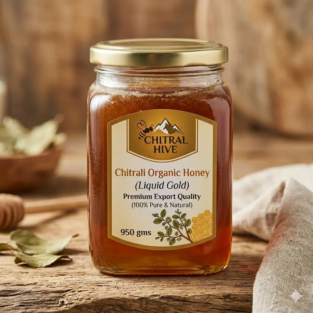 Chitrali Organic Honey Liquid Gold 950g — Pure & Raw
